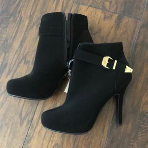 Heeled Black Booties